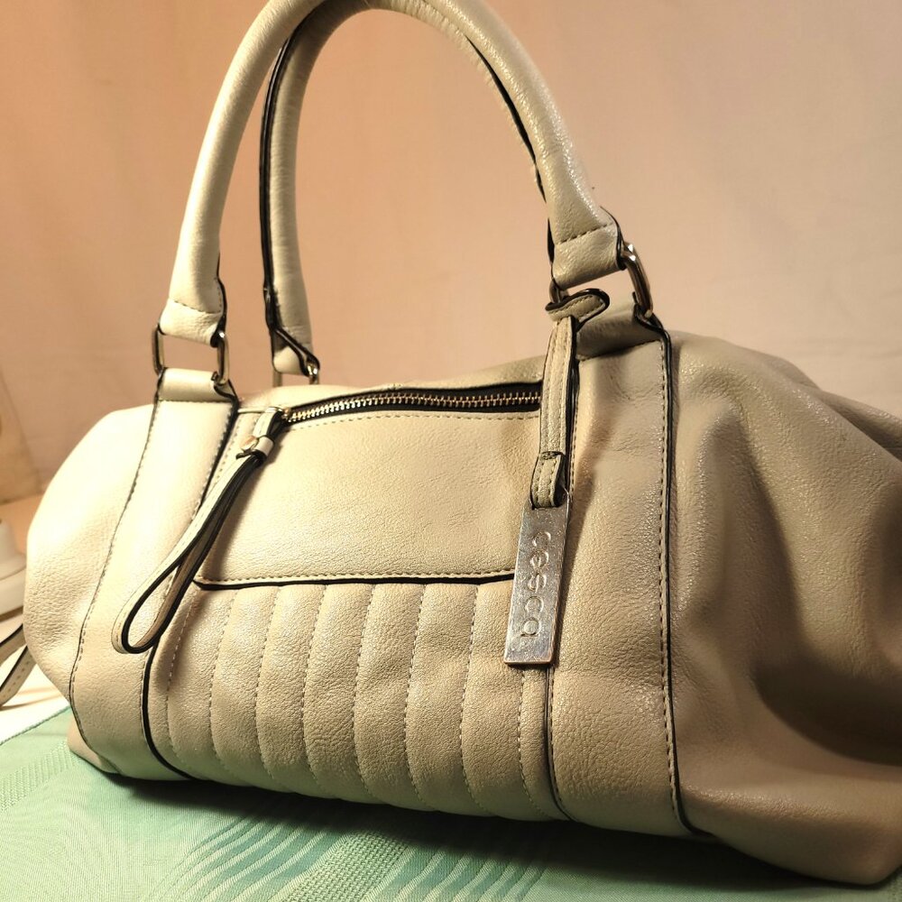 Cesca London New York Large Satchel Handbag - Brown Vegan Leather - 2015 Edition